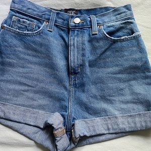 Light Wash Mom Jean Shorts